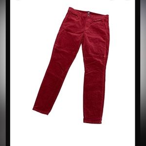 GAP Denim Burgundy Brushed Texture Cotton-Blend High Rise Legging.  Sz 29. EUC!